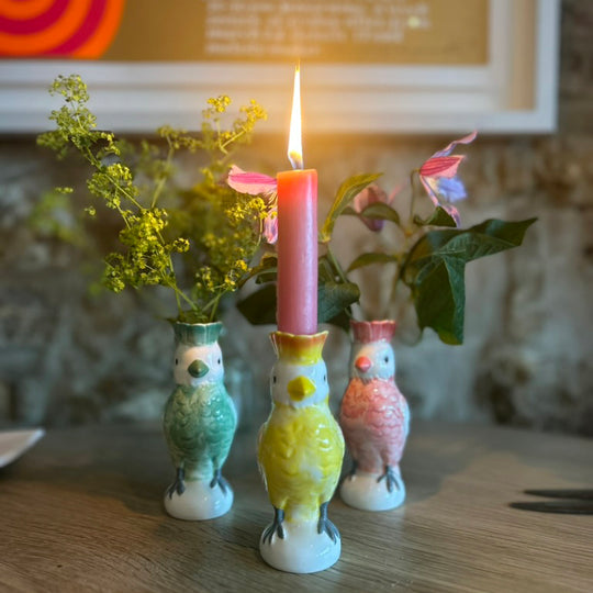 Porcelain Parrot Soliflore