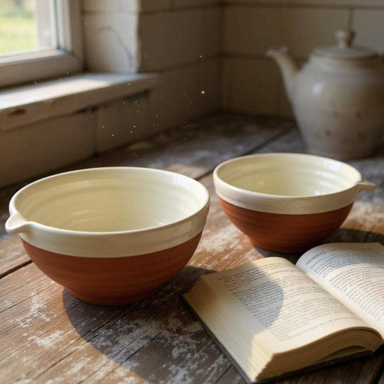 Terracotta Ribbed Mixing Bowls