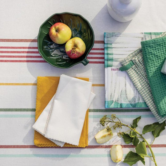 Recycled Washed Cotton Stripe Tablecloths