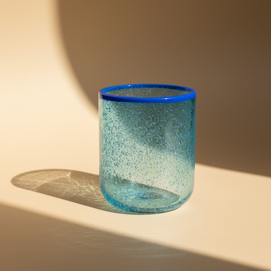 Azure Blue Glasses with Dark Rim