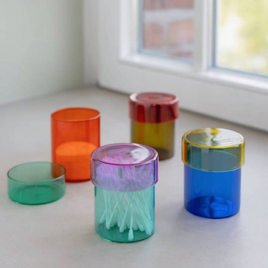 Small Coloured Glass Jar