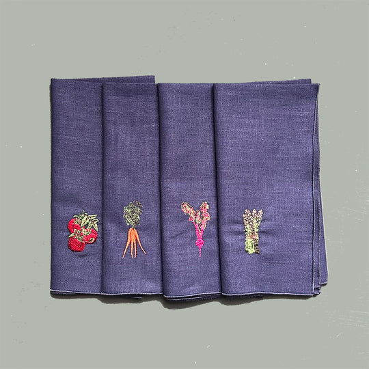 Italian Linen Vegetable Napkins