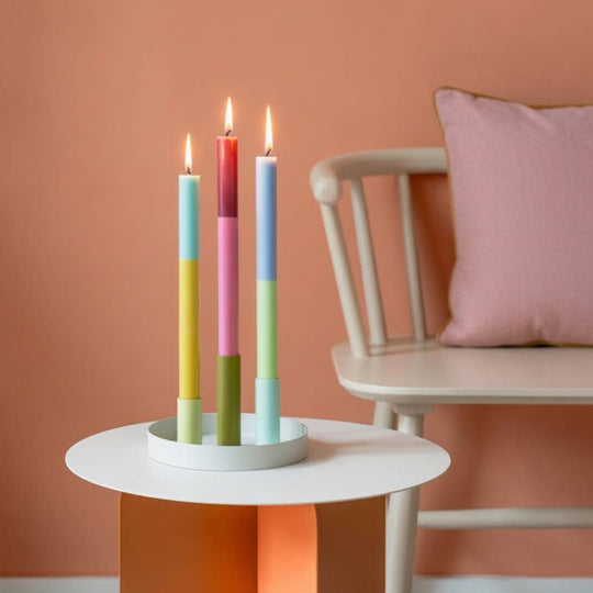 Palma Colour Block Dinner Candles