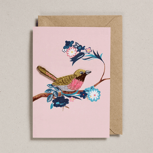 Embroidered Iron Patch Bird Cards