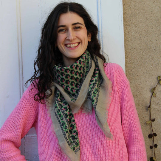 Wool Square Scarves 100x100xm