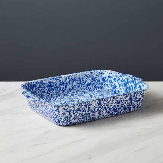 Enamel Splatterware Lasagne Dish