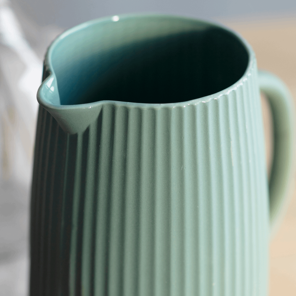 Sage Green Ceramic Linear Jug