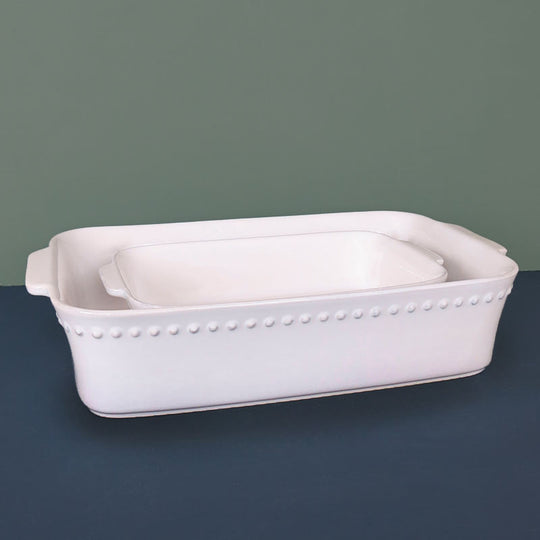 Pearl White Baking Dishes
