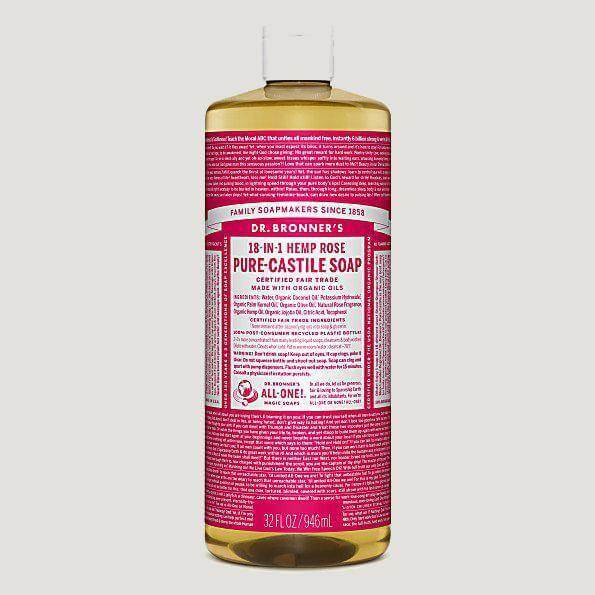 Dr. Bronner's Liquid Soaps-Home Accessories-Queenswood-Rose-946ml-Brassica Mercantile
