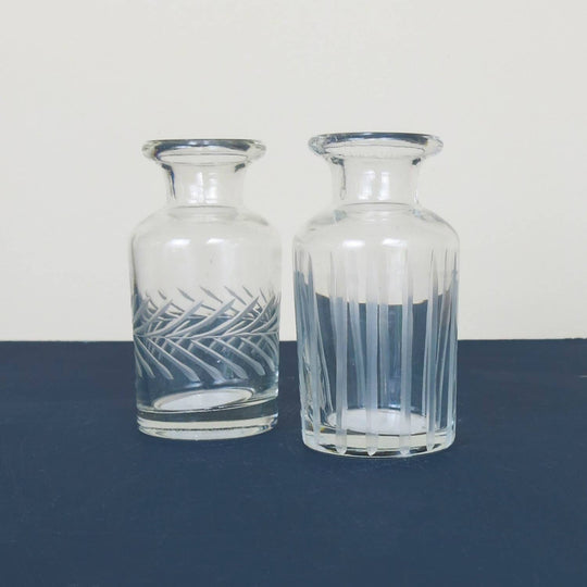 Small Vintage Etched Vase